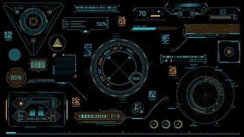 animado hud elementos pacote para alta tecnologia interface video