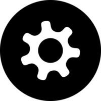 Black and white gear icon, setting icon, setting button. vector