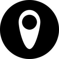 Black and white GPS icon, location icon, address icon. vector