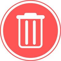 Trash can icon, delete button. vector