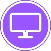 Computer icon, icon with computer monitor. vector
