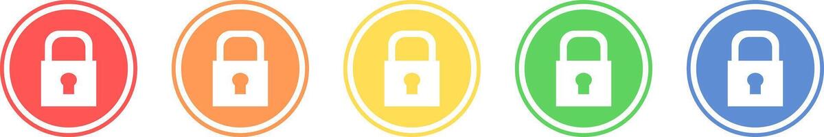 Padlock icon set. Lock icon in various colors. vector