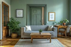 Cozy living room with natural light and stylish decor showcasing a warm and inviting atmosphere in a modern photo