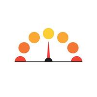 Illustration level meter sun temperature unique design with blank background vector
