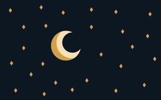 Background night view sky ramadan unique design vector