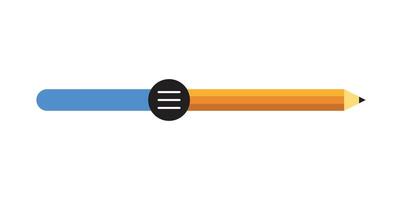 Illustration pencil slider unique design with blank background vector