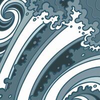 Grey and White waves and clouds vector
