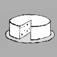 Cheese sketch. Hand drawn illustration. Isolated on gray background. vector