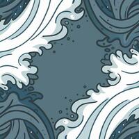 waves and clouds white and grey vector