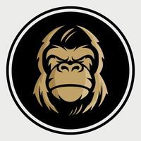 monkey face icon, monkey isolated on white background vector