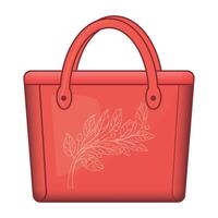 red icon of bag, handbag, briefcase, backpack isolated on white background vector