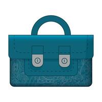 blue icon of bag, handbag, briefcase, backpack isolated on white background vector