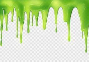 Glossy neon green slime dripping with glitter. Transparent, sticky texture with mucus, droplets. Perfect for creepy designs, Halloween themes, or alien concepts. Isolated abstract illustration. vector