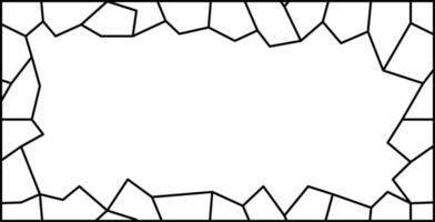 outline rock mosaic frame with copy space for text or design vector