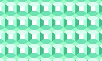 repeating pattern of light and dark green hexagonal shapes with a 3D effect. creates an illusion of depth and dimension. vector