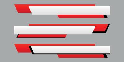 News lower third design.Set banner and lower third for news and live. bottom third for broadcast and online media vector