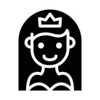Bride icon line vector