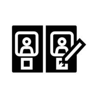 voting icon line vector