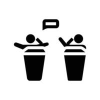 debate icon line vector