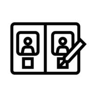 voting icon line vector