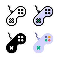 Gaming controller icon set. Suitable for gaming app ui ux element. Game joystick icon. vector