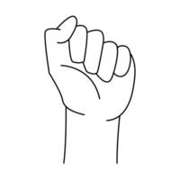 Hand Gestures Thin Line Icons vector