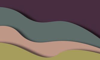 Paper cut wave background. vector