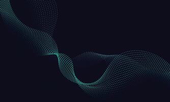 Particles dots wave line background. vector
