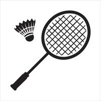 Lightweight and Bold Badminton Silhouette Design on a White Background vector