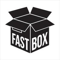 An open cardboard box labeled FURNITURE MOVING, with a checkmark symbol next to it, representing a task marked as done. vector