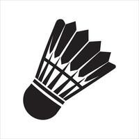 Badminton Essentials in a Sleek Silhouette Style on a White Background vector