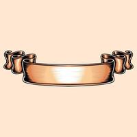 Ribbon Banner for T-shirt design vector