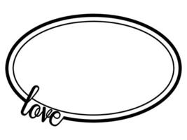 Love Frame Outline Background Illustration vector