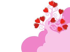 Valentine Tree Frame Background Illustration vector