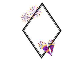 Eve New Year Fireworks Frame Background vector