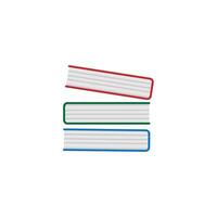 three books stacked on top of each other vector