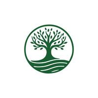 Minimalist tree logo vector