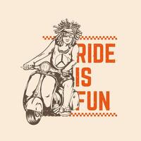 design simple riding fun vespa vector