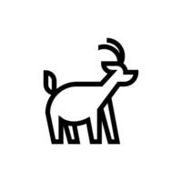 minimalist and simple logo or icon of goat vector