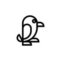 minimalist and simple logo or icon of penguin vector