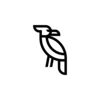 minimalist and simple logo or icon of toucan bird vector