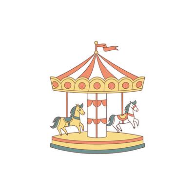 Carousel illustration template