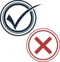 Two check marks and a tick vector