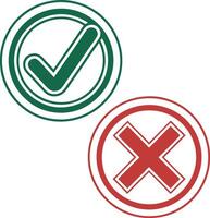 Two check marks on a white background vector