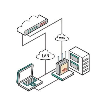 un ilustración de un red conexión vector