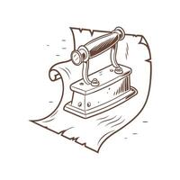 Ironing board with ironing board and ironing board icon illustration vector