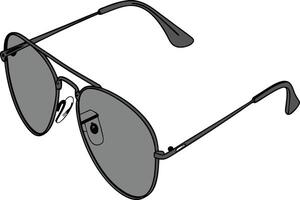 A black and white drawing of a pair of sunglasses vector