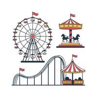 Amusement park illustration vector
