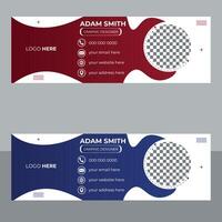 Email Signature Template Design vector