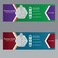 Email Signature Design Template vector